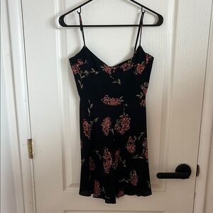 Blue Life Floral Black Dress